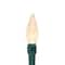 200-Count Warm White LED Faceted C6 Christmas Lights 66.25 ft Green Wire